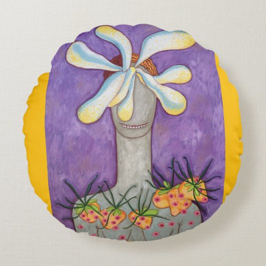 happy rond kussen (Voorkant)