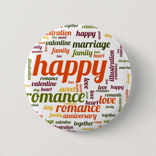 Happy Ronde Button 5,7 Cm (Voorkant)
