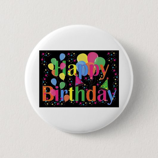Happy 🎂 ronde button 5,7 cm (Voorkant)