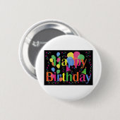 Happy 🎂 ronde button 5,7 cm (Voorkant /achterkant)