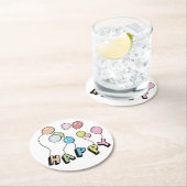 Happy Ronde Kartonnen Onderzetter (Insitu)