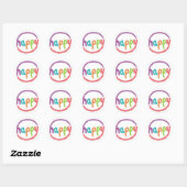 Happy Ronde Sticker (Vel)