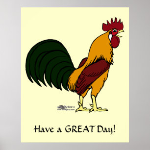 Happy Rooster Poster