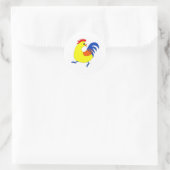 Happy Rooster Ronde Sticker (Tas)