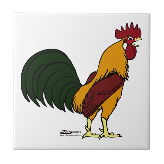 Happy Rooster Tegeltje (Voorkant)