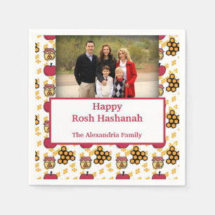 Happy Rosh Hashanah Jewish New Year - aangepaste f Servet