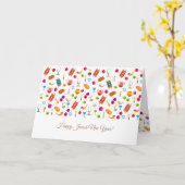 Happy Rosh Hashanah Jewish New Year Greeting Kaart (Gele Bloem)