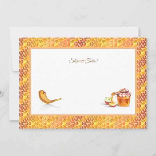 Happy Rosh Hashanah Jewish New Year Greeting Kaart (Achterkant)