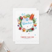 Happy Rosh Hashanah Jewish New Year Greeting Kaart (Voorkant / Achterkant in situ)