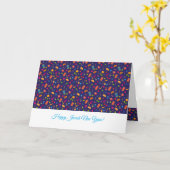 Happy Rosh Hashanah Jewish New Year Greeting Kaart (Gele Bloem)