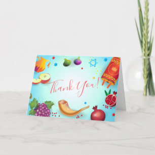 Happy Rosh Hashanah Jewish New Year Honey & Apple Bedankkaart