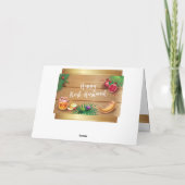 Happy Rosh Hashanah Jewish New Year Honey & Apple Bedankkaart (Achterkant)