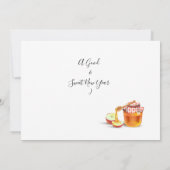 Happy Rosh Hashanah Jewish New Year Honey & Apple Bedankkaart (Achterkant)