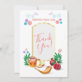 Happy Rosh Hashanah Jewish New Year Honey & Apple Bedankkaart (Voorkant)