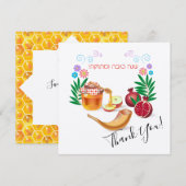 Happy Rosh Hashanah Jewish New Year Honey & Apple Bedankkaart (Voorkant / Achterkant)