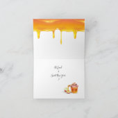 Happy Rosh Hashanah Jewish New Year Honey & Apple Bedankkaart (Binnen)