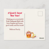 Happy Rosh Hashanah Jewish New Year Honey & Apple Briefkaart (Achterkant)