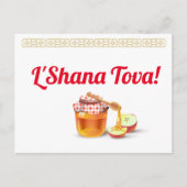 Happy Rosh Hashanah Jewish New Year Honey & Apple Briefkaart (Voorkant)