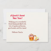 Happy Rosh Hashanah Jewish New Year Honey & Apple Kaart (Achterkant)