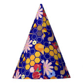 Happy Rosh Hashanah Joods Nieuwjaar Bloemenpatroon Feesthoedjes (Achterkant)