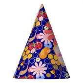 Happy Rosh Hashanah Joods Nieuwjaar Bloemenpatroon Feesthoedjes (Links)