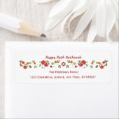 Happy Rosh Hashanah Joods Nieuwjaar Granaatappels Etiket (Insitu)