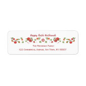 Happy Rosh Hashanah Joods Nieuwjaar Granaatappels Etiket (Voorkant)