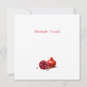 Happy Rosh Hashanah Joods Nieuwjaar Granaatappels Kaart (Achterkant)