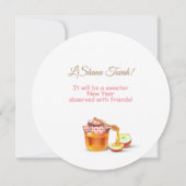 Happy Rosh Hashanah Jwish nieuwjaar Kaart (Achterkant)