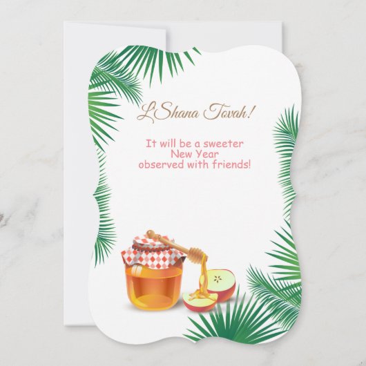 Happy Rosh Hashanah Jwish nieuwjaar Kaart (Achterkant)