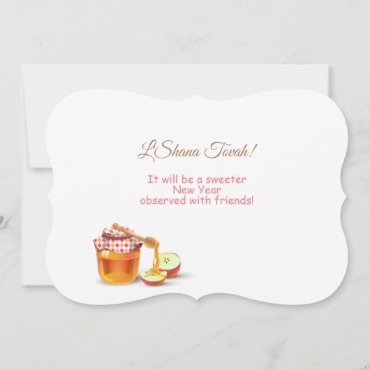 Happy Rosh Hashanah Jwish nieuwjaar Kaart (Achterkant)
