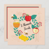 Happy Rosh Hashanah L'Shanah Tovah Vakantie Feestdagenkaart (Voorkant / Achterkant)