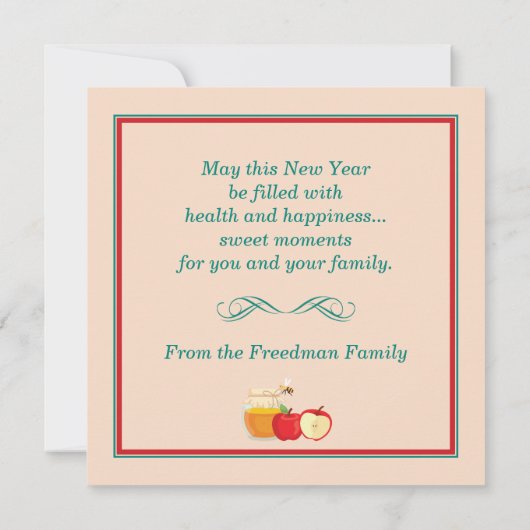 Happy Rosh Hashanah L'Shanah Tovah Vakantie Feestdagenkaart (Achterkant)