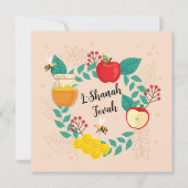 Happy Rosh Hashanah L'Shanah Tovah Vakantie Feestdagenkaart (Voorkant)