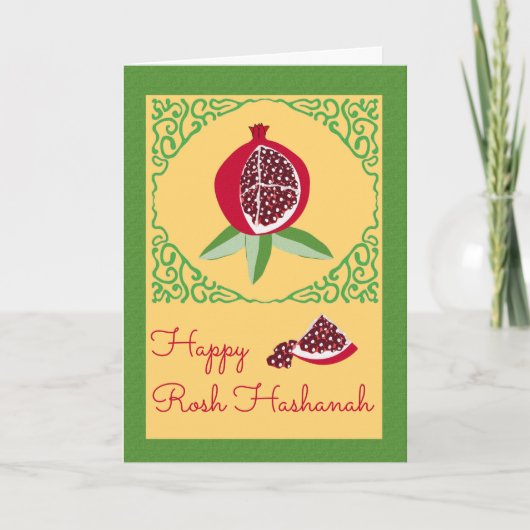 Happy Rosh Hashanah met Sweet Pomegranate Kaart (Voorkant)