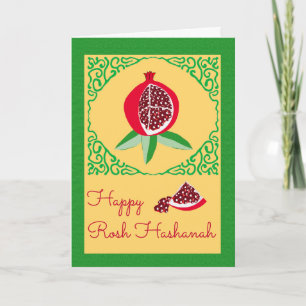 Happy Rosh Hashanah met Sweet Pomegranate Kaart