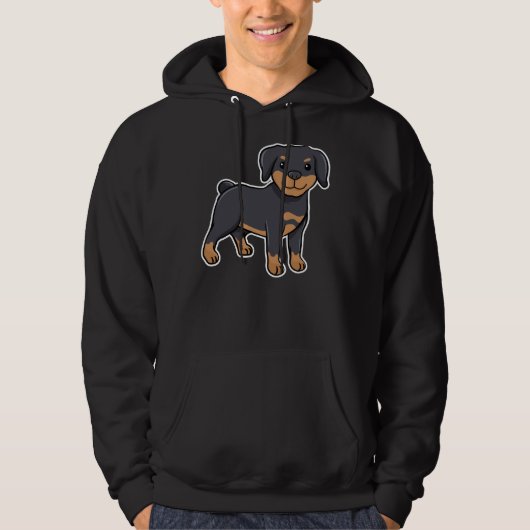 Happy Rottweiler 34 Hoodie (Voorkant)