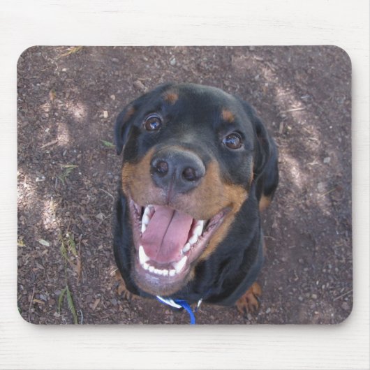 Happy Rottweiler Puppy Muismat (Voorkant)