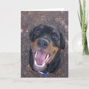 Happy Rottweiler Puppy Vaderdag Card Kaart