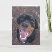 Happy Rottweiler Puppy Vaderdag Kaart (Voorkant)