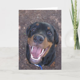 Happy Rottweiler Puppy Vaderdag Kaart