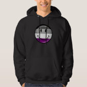 Happy Round Asexual Flag Hoodie (Voorkant)