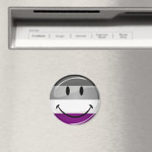 Happy Round Asexual Flag Magneet (Insitu (Vaatwasser))