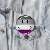 Happy Round Asexual Flag Ronde Button 7,6 Cm (In situ)