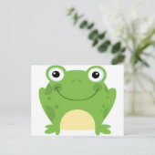Happy Round Frog Briefkaart (Staand voorkant)