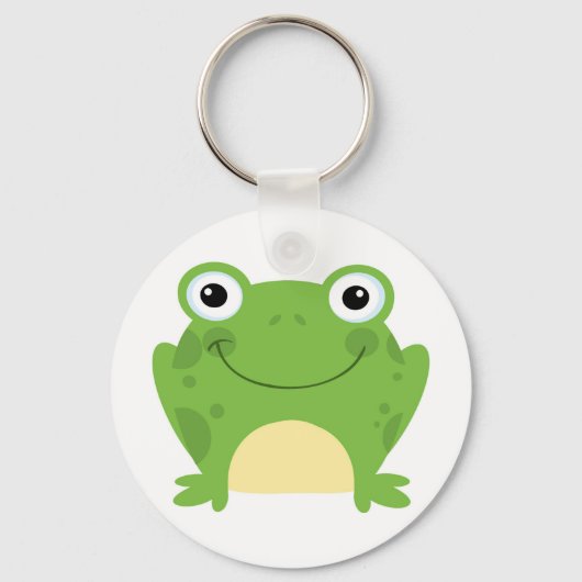 Happy Round Frog Sleutelhanger (Voorkant)