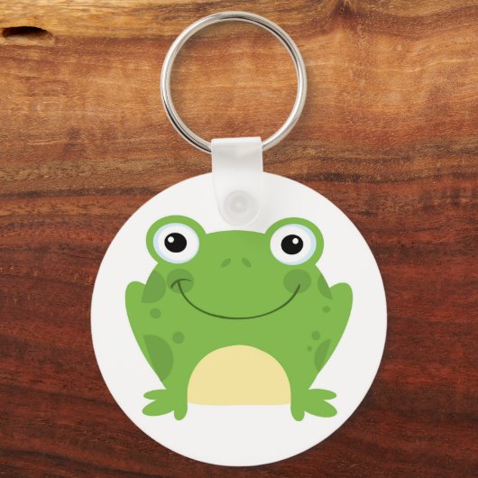 Happy Round Frog Sleutelhanger (Voorkant)