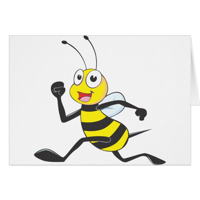 Happy Running Bee (Voorkant Horizontaal)