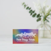 Happy Running Dogs Silhouetten Visitekaartje (Staand voorkant)