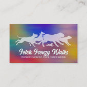 Happy Running Dogs Silhouetten Visitekaartje (Voorkant)